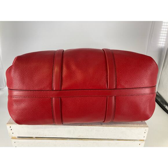 MICHAEL KORS, RED PEBBLED LEATHER XL EVERYDAY SHOULDER BAG - Picture 6 of 16